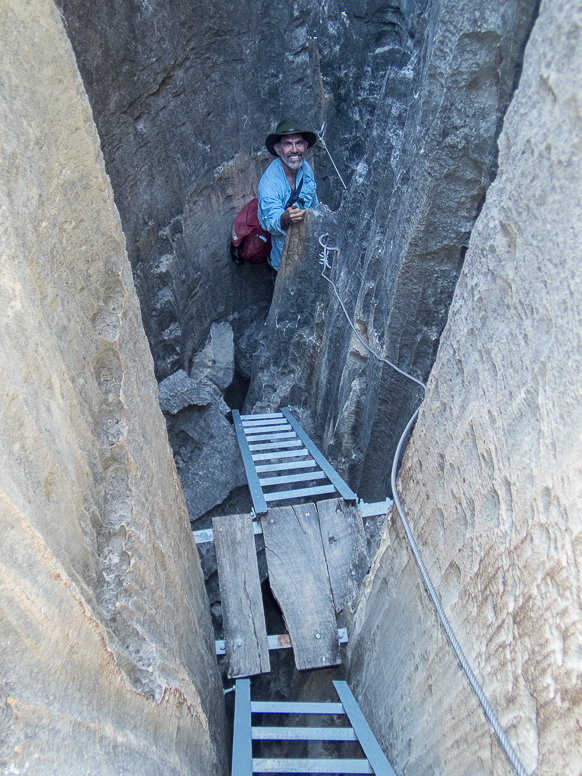 Bob on tsingy bridge